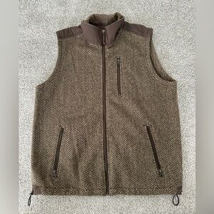 Orvis Brown Herringbone Vest